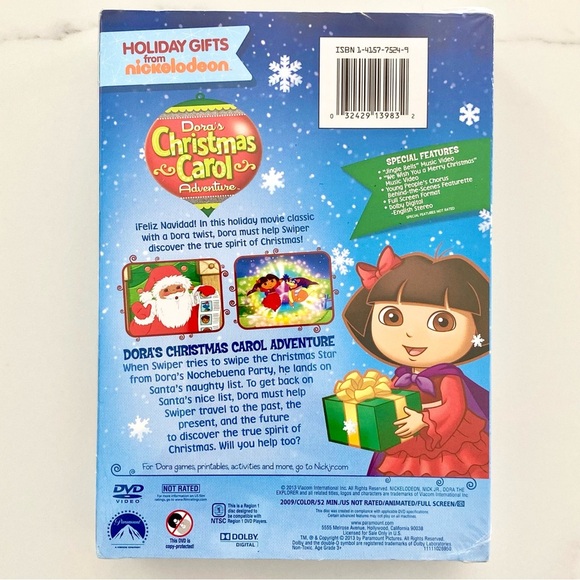Nickelodeon Dora's Christmas Carol Activity Set - Red - Picture 2 of 2